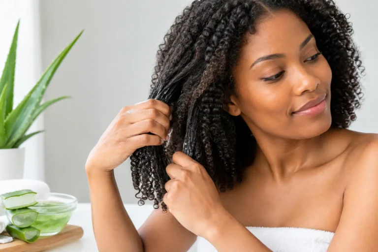 Detangling Coils With Aloe Treatment Gently
